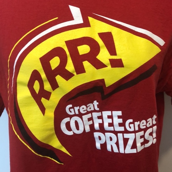 Tim Hortons roll up the rim shirt red SZ L EUC unisex - Picture 2 of 5